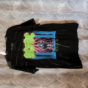 AC/DC tie dye tshirt, size small, black